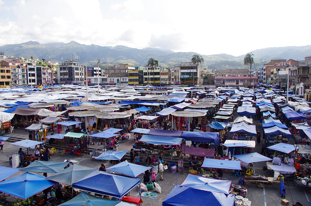 Overview of Otavalo Market