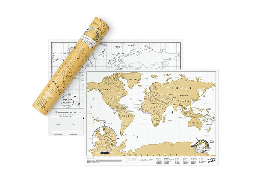 Christmas travel gift guide: world map.